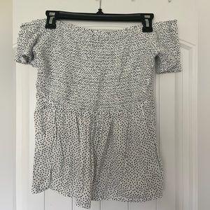 Off the shoulder baby doll top